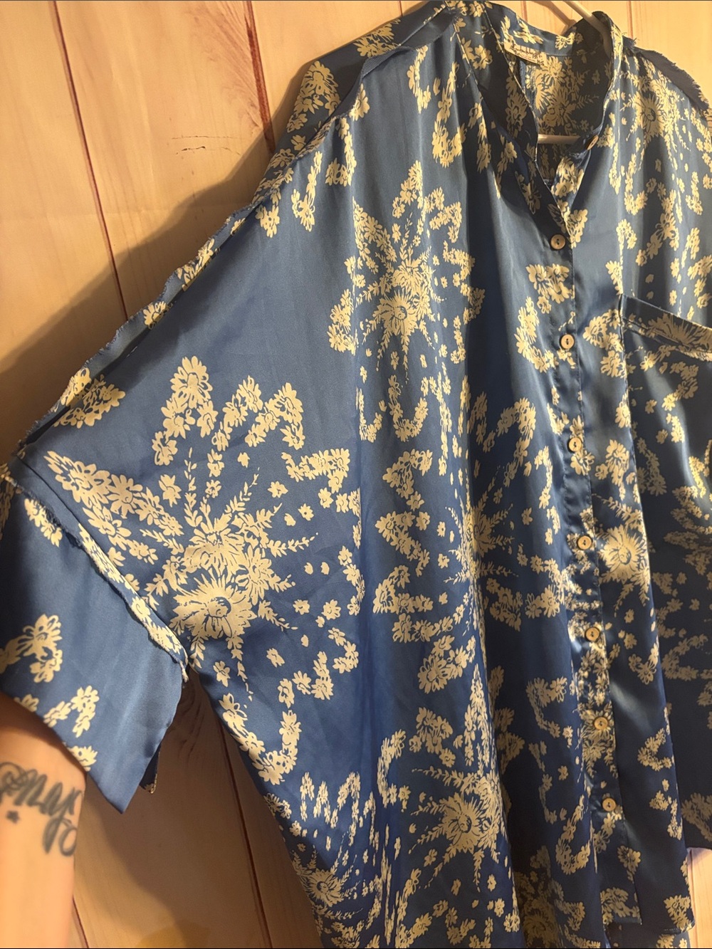 NWOT FREE PEOPLE INTIMATELY  FLORAL SHORT SLEEVE SLEEP SHIRT | LARGE